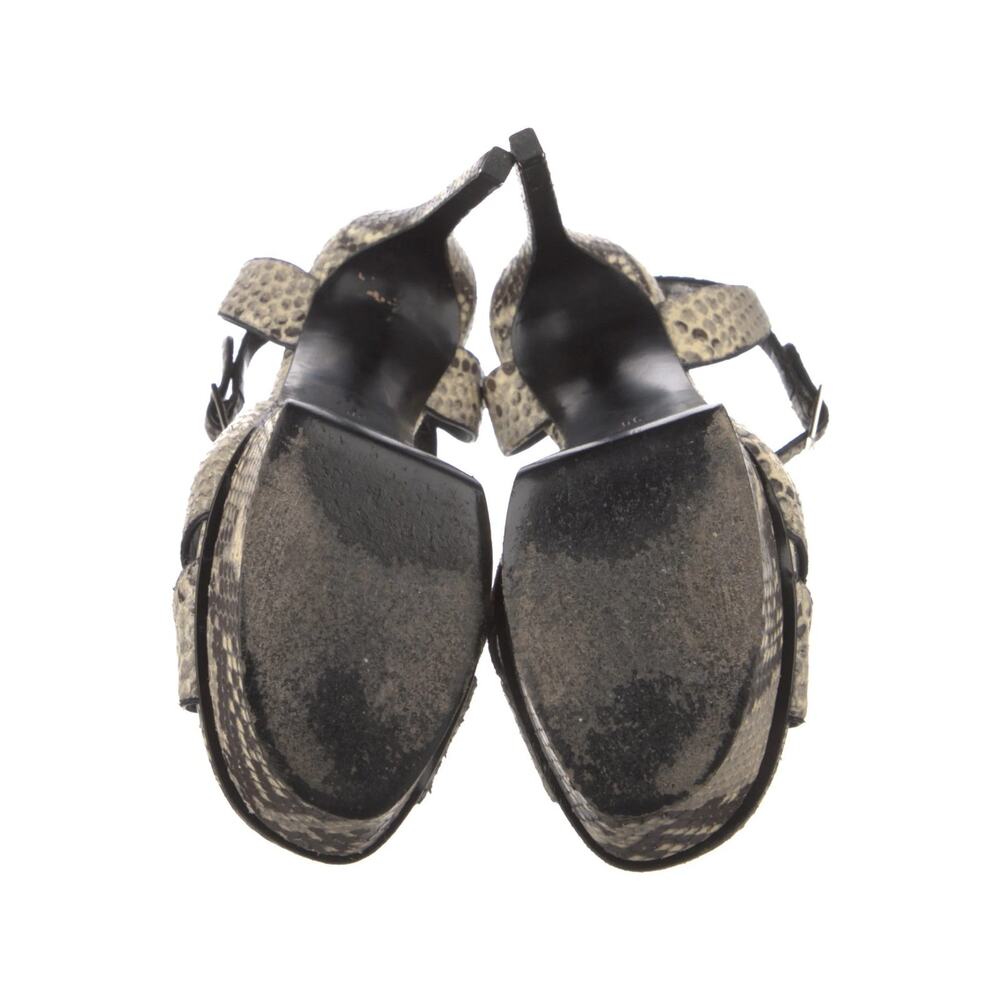 Saint Laurent Python Embossed Leather Bianca Plat… - image 5